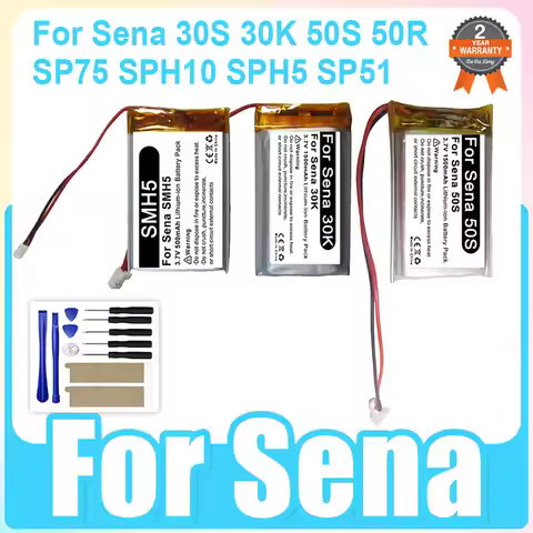 Replacement For Sena 30S 30K 50S 50R SP75 SPH10 SPH5 SP51 Bluetooth Helmet Headphone Battery