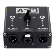 1 in 2 Out XLR Audio Switcher XLR Balanced Audio Switcher for Microphone Sound Card Mixer 2 Male XLR