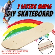 Newest 8/7 Layers Maple Blank Skateboard Deck Double Rocker 31Inch Longboard Skateboards Natural Maple Wood Skate Board 6 Ssize Skateboard Parts