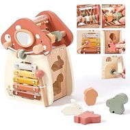 Youuys Wooden Activity Cube - 11-in-1 Montessori Toys for 1+ Year Old Boys & Girls, Multipurpose Edu