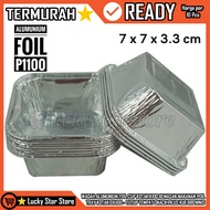 Aluminum Foil Container Per 10 Pcs OX100 + Lid Baking Tray Steamed Cake 100ml Aluminum Foil Cup Box 