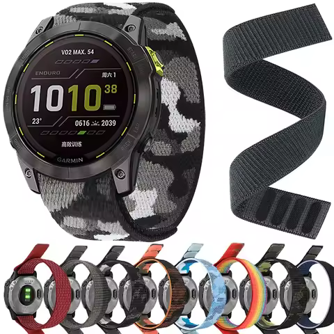 22mm 26mm QuickFit Nylon Loop Strap For Garmin Tactix 7 AMOLED Delta Bravo Band For Garmin Fenix 8 7