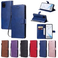 For Samsung A11 A21 A21S A31 A41 A51 A71 4G 5G Case Casing For Samsung Note 4 8 9 10 Plus Lite 10+ Leather Flip Wallet Stand Phone Cover Protect With Card