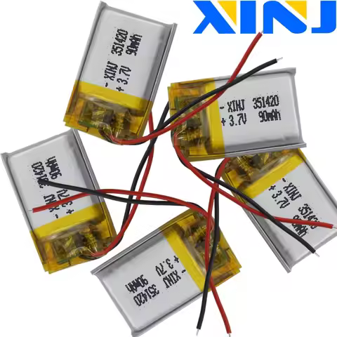 3.7V 90mAh 0.333Wh Li-Polymer Li Lithium Battery 351420 Lipo For Mp3 Record Pen Earphone Bluetooth S