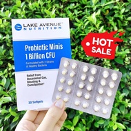 65% Sale!! EXP.10/2025 โปรไบโอติก Probiotic Minis 2 Strains 1 Billion CFU 30 Softgels (Lake Avenue N