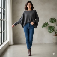 Serra Batwing - Button Batwing Blouse