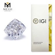 Messi Jewelry With IGI Certificate Cushion Shape Lab Grown Diamond 1ct 1.5ct 2ct 2.5ct 3ct CVD HPHT 