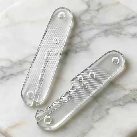 1 Pair Vibrant Acrylic Handle Scales for 91mm Knives, Anti-Slip Surface Design, DIY Custom Grip Upgr