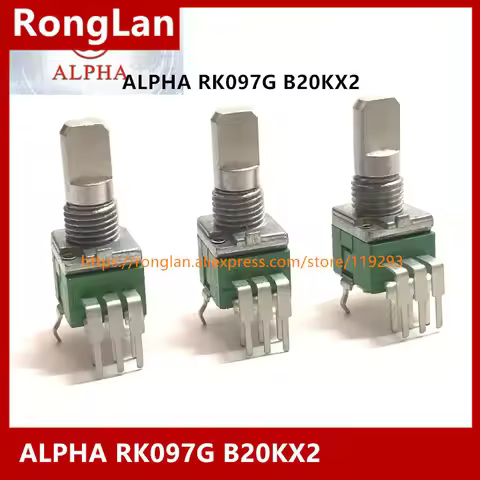 ALPHA B20K 097 B20KX2 RK097G Imported Taiwan Alpha Dual 6-Foot Mixer Audio Vertical Potentiometer Ha