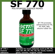Loctite sf 770 primer glass bottle 1.75 oz instant Aliphatic amine 401 406 495 polyethylene