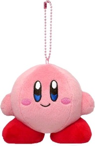 日本星之卡比迷你鎖匙扣 Kirby吉祥物毛公仔鑰匙扣 毛公仔鎖匙扣 匙扣吊飾 平行進口 classic face