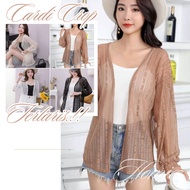 Outer Crop Brukat Cardigan Holiday Women Korean Style Long Sleeve Mermaid Bohemian
