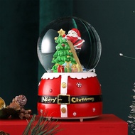 Santa Claus Luminous Crystal Ball Automatic Snow Christmas ส่งนักเรียน Creative Gifts Music Box Musi