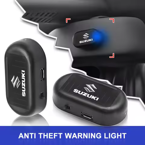 Car Flash Warning LED Solar Powered Security Light Caution Lamp For Suzuki Swift Sport Jimny Grand V