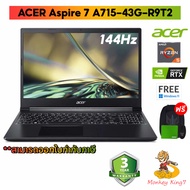 Notebook Acer Aspire 7 A715-43G-R9T2 (Charcoal Black)/AMD Ryzen 5 5625U/15.6" FHD, IPS, 144Hz/	16GฺฺB/RTX 3050/Windows 11/Warranty 3YRs./By MonkeyKing7