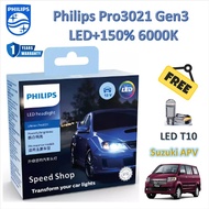 Philips Car Headlight Bulb Pro3021 LED+1 6000K Suzuki APV (2 Bulb/Box) LED T10
