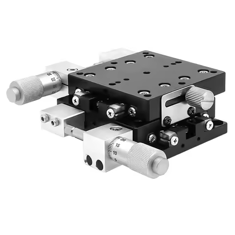 XY Axis 25*25-125*125 Micrometer Sliding Stage Platform Manual Displacement Sliding Table Guide Rail
