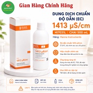 [Genuine] Conductivity calibration solution (EC) 1413 μS/cm, 500mL bottle HI7031L, Hanna brand