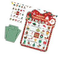 youn Christmas Themed Bingo Game Set With 33 Cards Family Gathering Supplies
