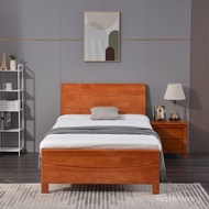 Borong Moden Ringkas Kayu Pepejal Katil Double Bilik Tidur Utama Asrama Sewa Rumah Hotel Apartmen Ke