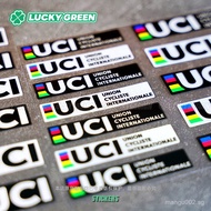 lucky Good Luck Car Sticker UCI Road Bike Bicycle Alliance Outdoor Scratch Cover Reflective Warning 