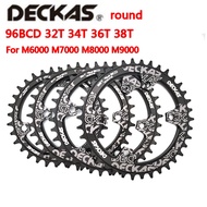Deckas Round 96BCD Asymmetric Chainring MTB Mountain BCD 96 bike bicycle 32T 34T 36T 38T crankset To