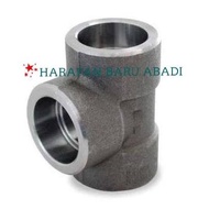 Tee Besi Socket Weld Class 3000 1" Inch / Tee Carbon Steel Sw 3000 Original