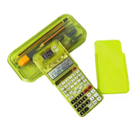 A34M-Functions Engineering Scientific Calculator Pencil Case Calculator Multifunction Pencil Case
