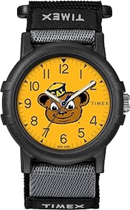 Timex Unisex Collegiate Recruit 38mm Watch - U Cal Berkeley Golden Bears Black Fabric Strap, U Cal Berkeley Golden Bears