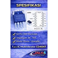IC CD4047 Original CD4047BE DIP-14/ – Monostable & Portable Multivibrator | ELECTRONIC JALS