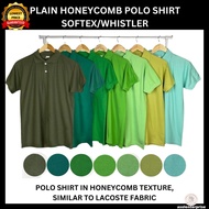 Unisex Plain Polo Shirt  Softex Whistler  Honeycomb  DkGreen Emerald Green ApGreen Kiwi MintGreen