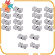 20Pcs 24mmx11mmx10mm Console Mixer Slider Fader Knobs Replacement for Potentiometer Gray Knob Black 