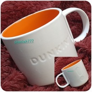 DUNKIN' Dunkin' Donuts Ombra White Orange Ceramic Mug *readDescription*