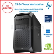 HP Z8 G4 Tower Workstation Desktop Up to 2x 20-Core Xeon Gold RAM 1.5TB DDR4 1TB NVMe Nvidia Quadro 2GB W11Pro Used - Leinfotech