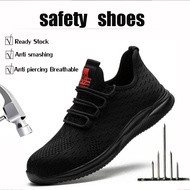 🔥Ready Stock🔥 Safety Shoes  Men Safety Shoes Steel Toe  Anti Slip  Anti-puncture  Toe Safety Boots  Work shoes Breath