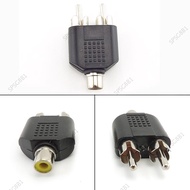 2 RCA Y Splitter connector AV Audio Video Plug Converter cable Male Female Plug 2 in 1 Adapter  SG8B1
