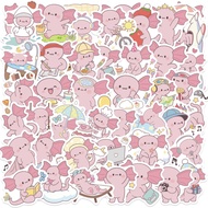 50 pcs Cartoon Axolotl Baby Waterproof PVC Stickers