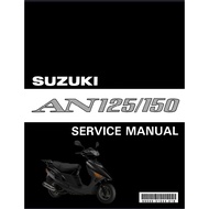 Suzuki VS125 And VS150 AN125 AN150 1995 - 2002 Workshop Repair Service Manual