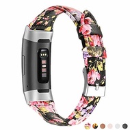 bayite Bands Compatible Fitbit Charge 3 &amp; Fitbit Charge 3 SE, Slim Genuine Leather Band Replaceme...