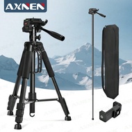 62" Professional Tripod With Horizontal Column & Monopod Conversion - 158cm Adjustable Height, 360° 