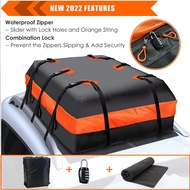 "SG SELLER" Car Roof Bag Cargo Carrier Waterproof Rooftop Cargo Carrier with AntiSlip Mat + 10 Reinf