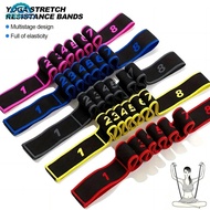 OPENMALL Adult High Elasticity Yoga Stretch Resistance Bands Multi-Segment Belt Yoga Assisted Stretc