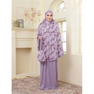 Telekung Printed Dewasa FREE SIZE kain Cotton Viscose *FREE BAG TELEKUNG*