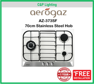 Aerogaz 70cm Stainless Steel 3 Burner Cooker Hob Gas Stove AZ-373SF