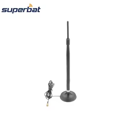 Superbat 2.4Ghz 7dbi Wifi Antenna RP-SMA Male Aerial 2M Cable 50ohm Magnetic Base for Wireless LAN C