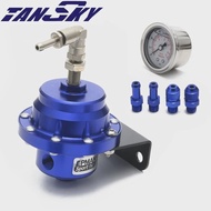 Epman Sport Universal Adjustable Fuel Pressure Regulator Oil Gauge AN6 1/8NPT Fitting End EPRT92B