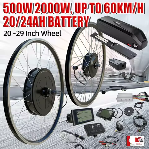 BPM 500W Cassette/Rotary 2000W Rear Motor for Electric Bike Conversion Kit with Battery 48V 20/24Ah 