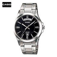 Velashop นาฬิกาข้อมือผู้ชาย Casio สายสแตนเลส สีเงิน รุ่น MTP-1381DMTP-1381D-1AMTP-1381D-1AVDF