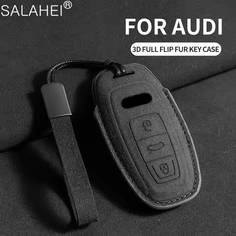 Leather Car Key Case Fob For Audi A1 A3 8P A4 A5 A6 C7 A7 S3 S7 S8 R8 Q2 Q3 Q5 Q7 Q8 SQ5 TT RS3 RS6 