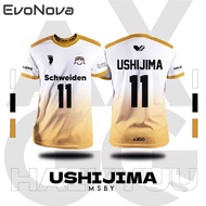 EvoNova Haikyuu - Adlers' Anime Shirt Jersey Shirts Ushijima Wakatoshi Schweiden Adlers